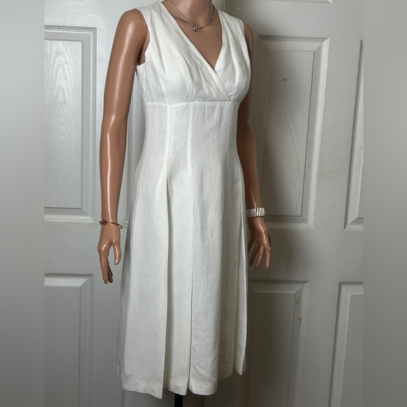 New Brooks Brothers Irish Linen White Dress. Sz 0 - Picture 5 of 16